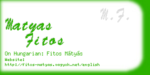 matyas fitos business card